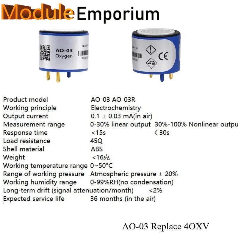 Honeywell Oxygen Battery Sensor CITY 40XV 4OXV AAY80-390R SR-X2V O2 Probe 4O2-GP AO-03 XT-PC1 For MCXL-BC1 MCXL-FC1 MC2-4 MCXL-4