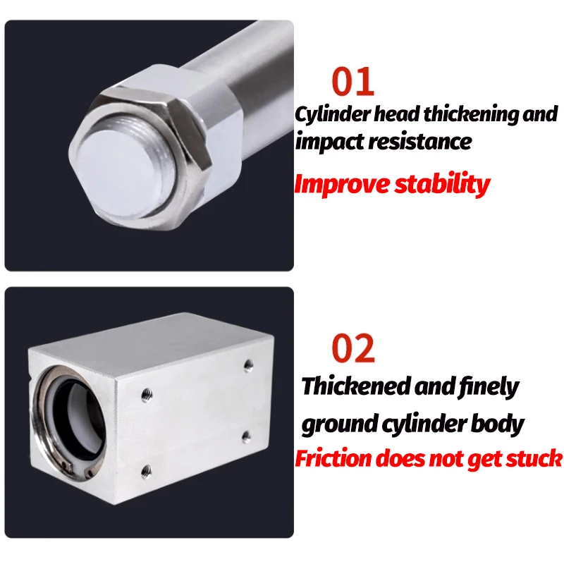 Kolbenstangenloser Zylinder der Marke AFR CY3B Magnetisch gekoppelter kolbenstangenloser Zylinder CY3B10 15 20 25 32 40 50 63-50 100 150 200 250 300 350 400 – Detail 4