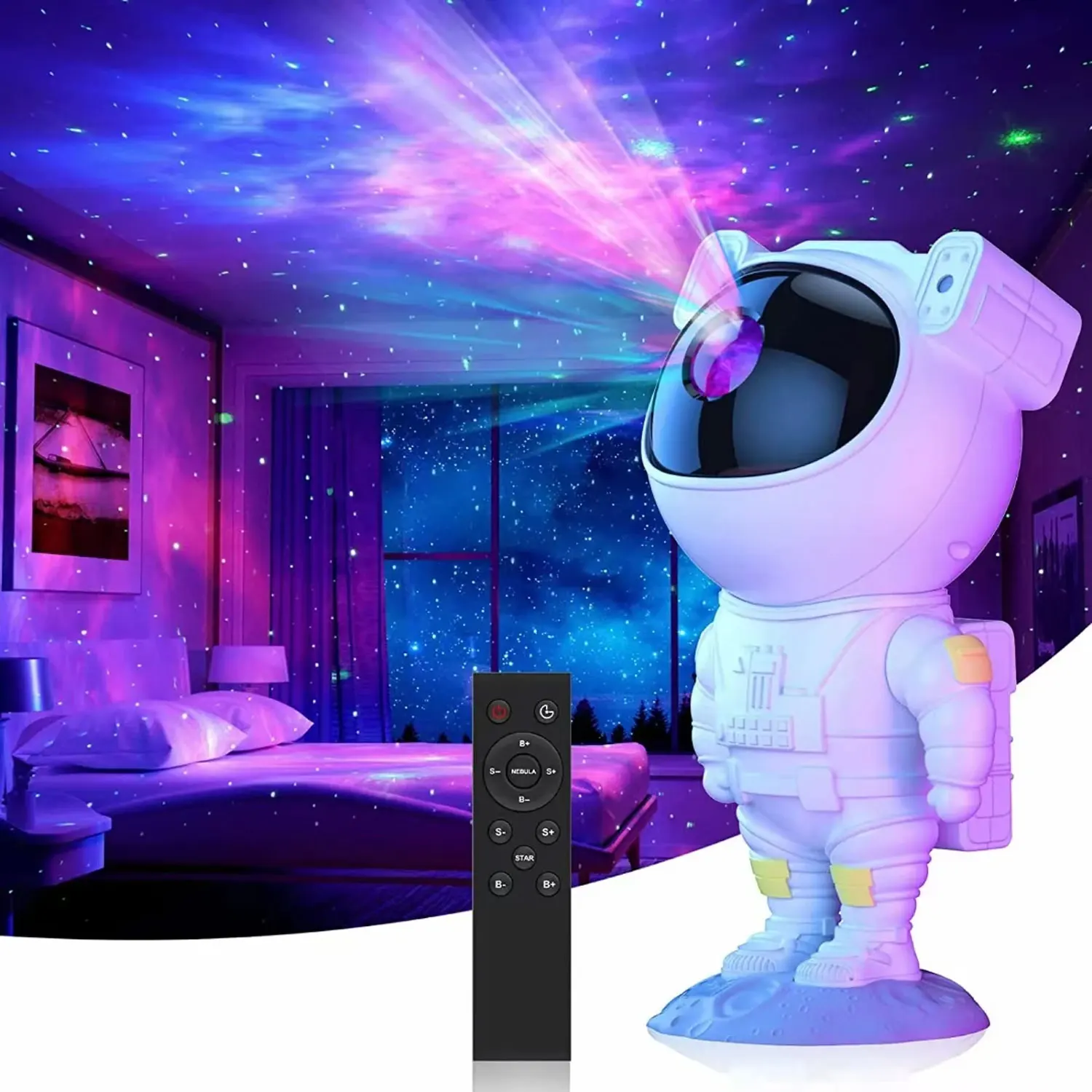 Galaxy Star Astronaut Projector LED Night Light Starry Sky Porjectors Lamp Decoration Bedroom Room Decorative For Children Gifts