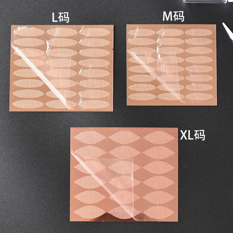 Lace Double Eyelid Patch Water Glued Double Eyelid Tape M/L/XL Half Moon Hollow Breathable 360/480Pcs Eye Beauty Patch with Tool