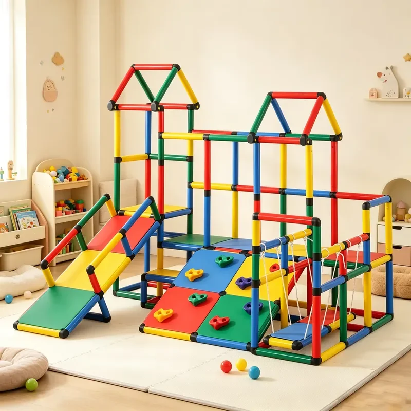 Versatile Plastic Climbing Frame Indoor Sensory Training Equipment for Children DIY Toy Multi-functional Slide for Toddlers