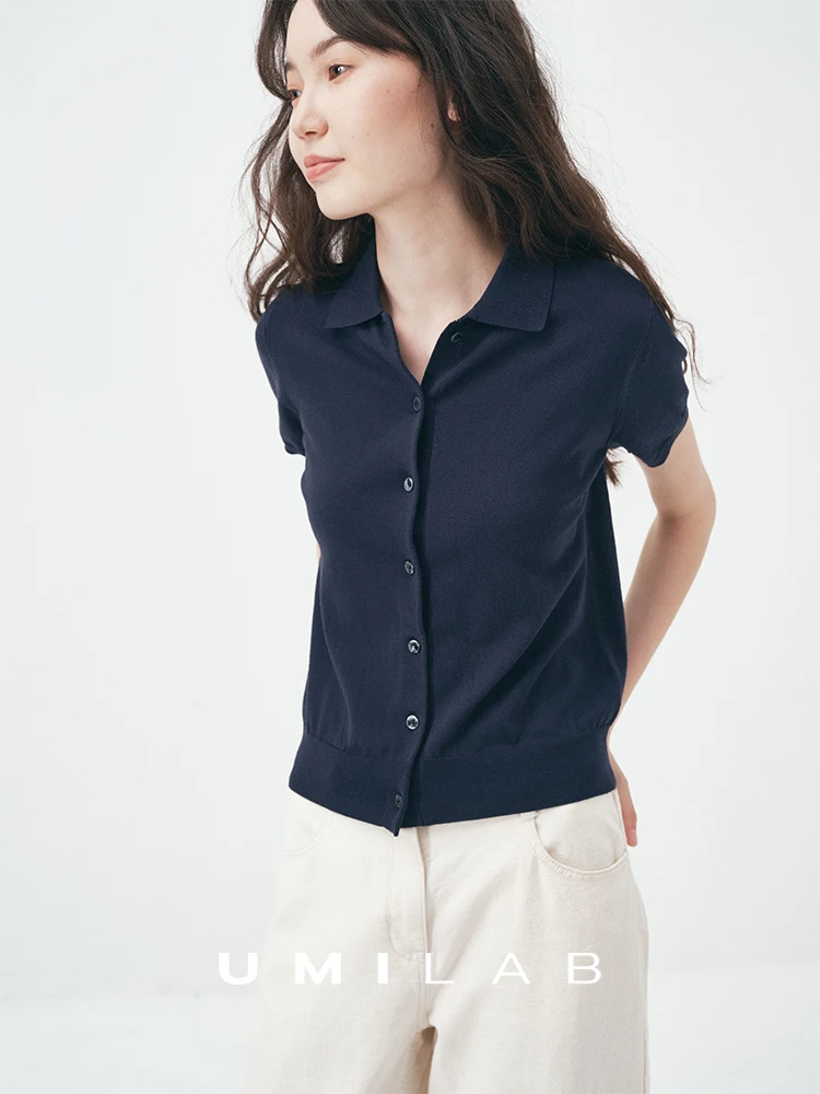 

UMILAB Spruce Classic Commuter RL T-irt ort Sve Knitted Новая универсальная летняя женская модная футболка из тонкой ткани
