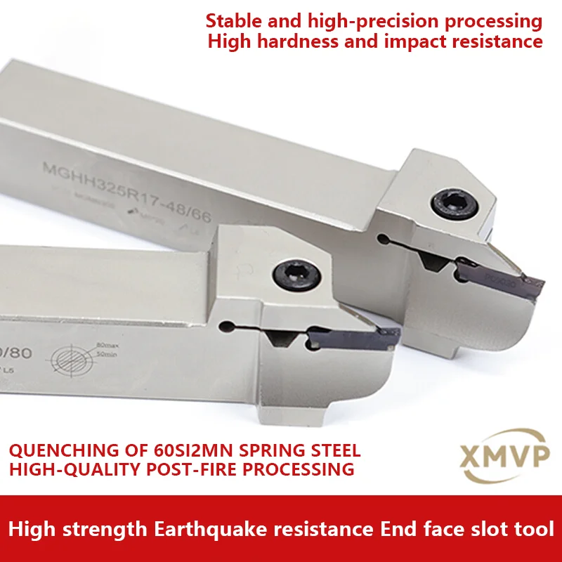 

Держатель инструмента с ЧПУ mghh320/425R для плоских канавок представляет собой инструмент для обработки дуговых канавок диаметром 345 мм с большой режущей головкой.