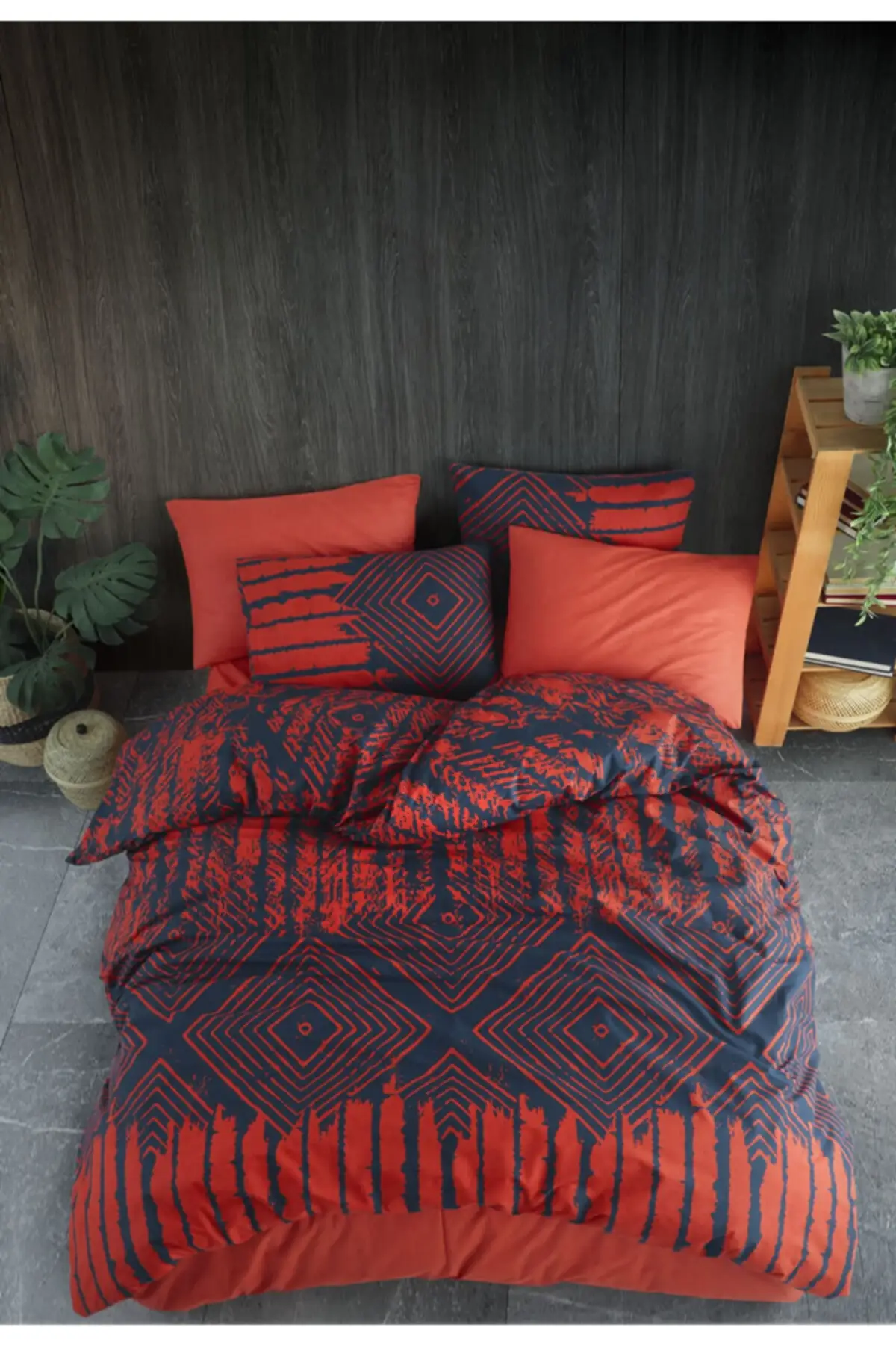 Tek Single Duvet Cover 100 Cotton Red 140cm X 200 cm