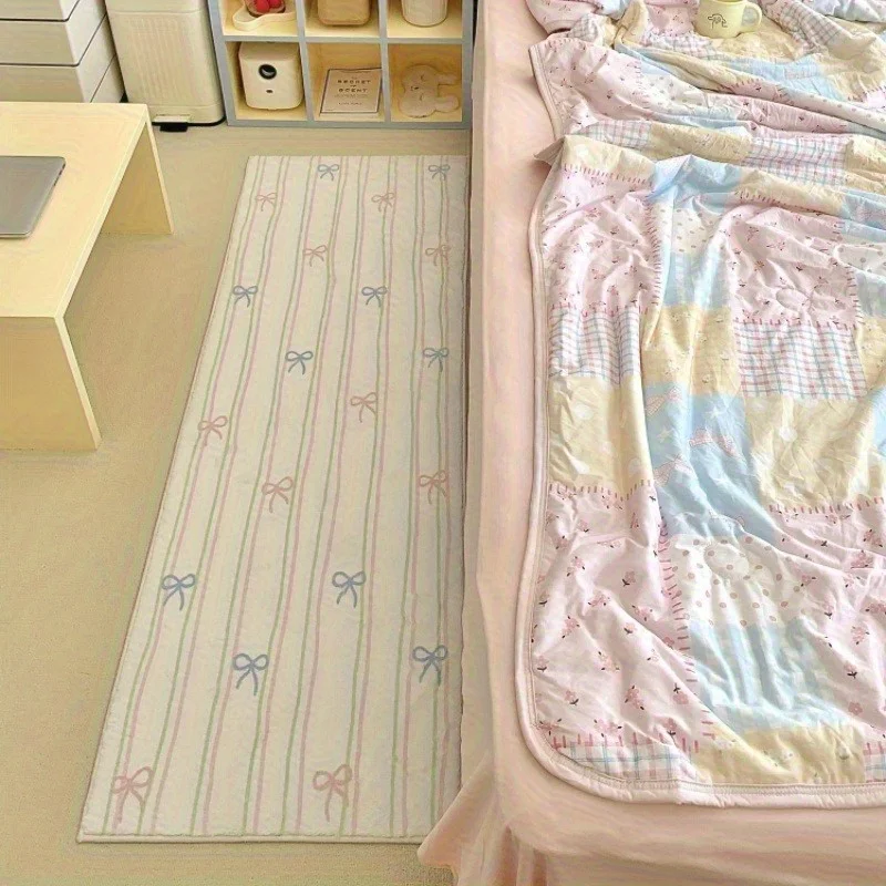 

VIKAMA Ins ветер красочный коврик с бантом ковер для спальни коврик для дивана прикроватный коврик эркер коврик домашний декор