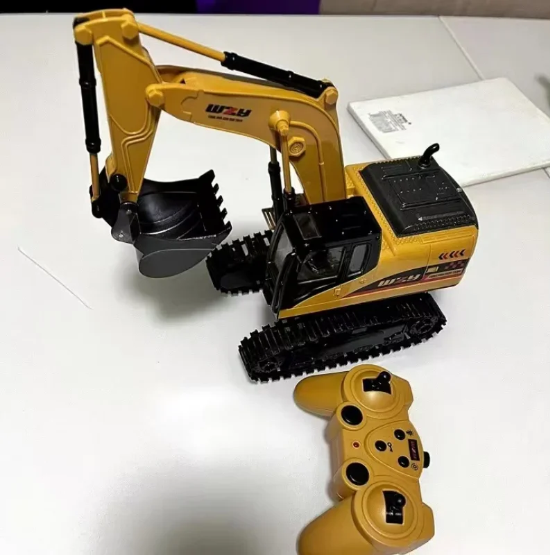 Control Car Rc Excavator Dumper Car 2.4g Alloy Remote Control Engineering Car Simulation Excavator Toy Dozer Electric Boy Remote