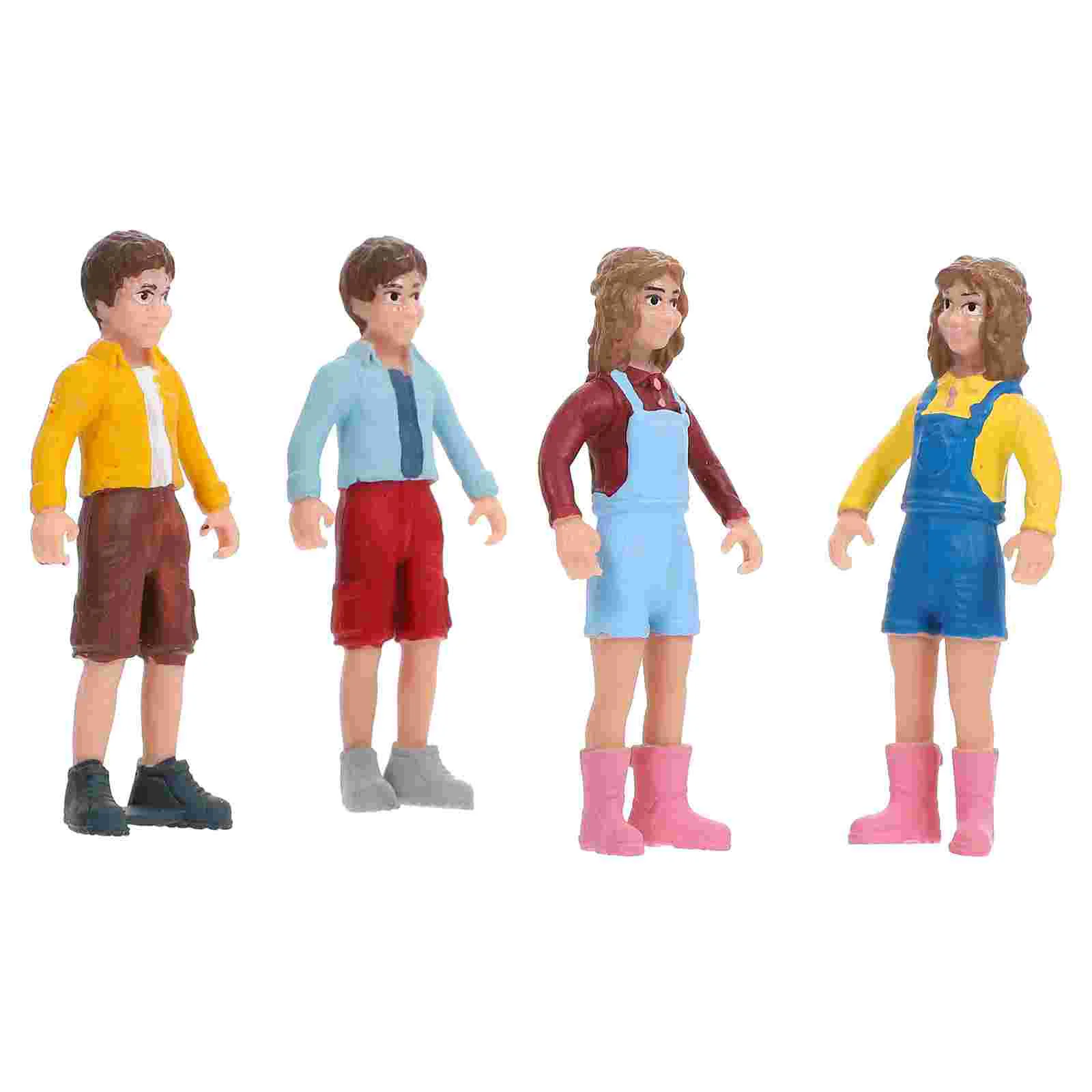 Modelo de personagem estatuetas em miniatura modelos de figura decorar realista pvc pessoas decoração para crianças