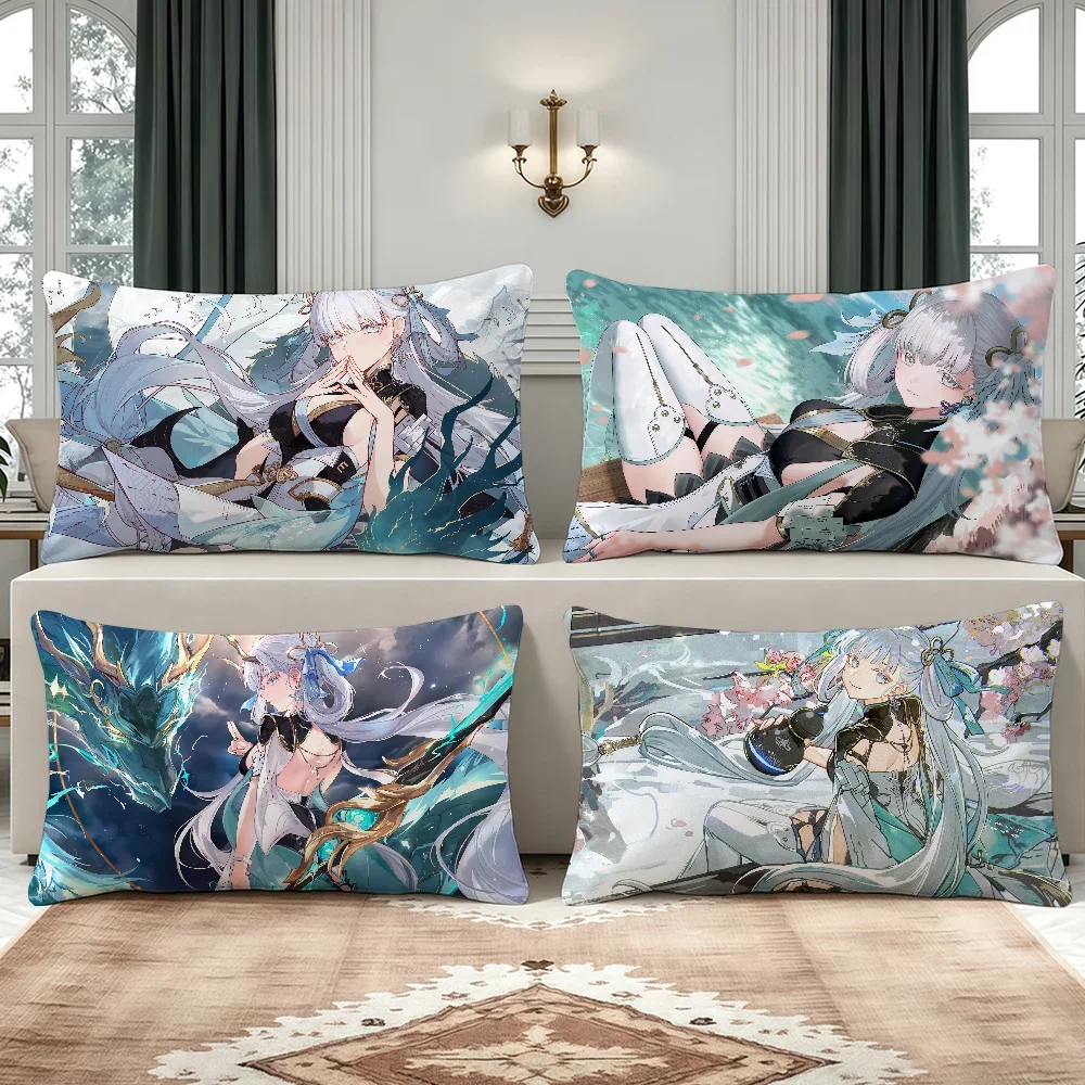 Game Wuthering Wave Jinhsi cushion cover Breathable Washable Decor Shell Pillowcase Zipper Sofa Office Lumbar Decoration