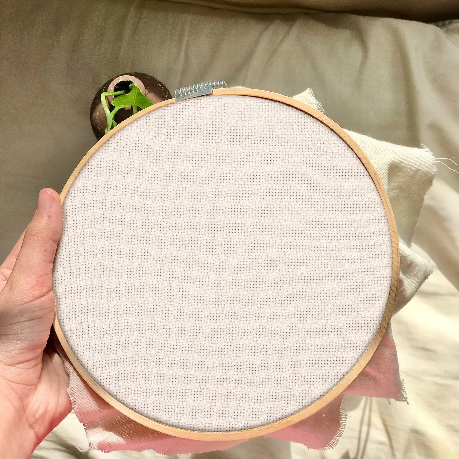 

The Embroidered Wool DIY Materials Punch Needle Embroidery Fabric Cross Stitch Cloth Portable