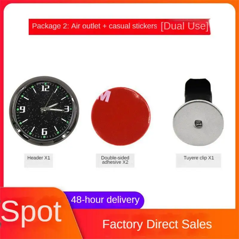 1~10PCS Luminous Auto Gauge Clock Mini Car Air Vent Waterproof Quartz Clock with Clip Air Outlet Watch Clock For Styling Car