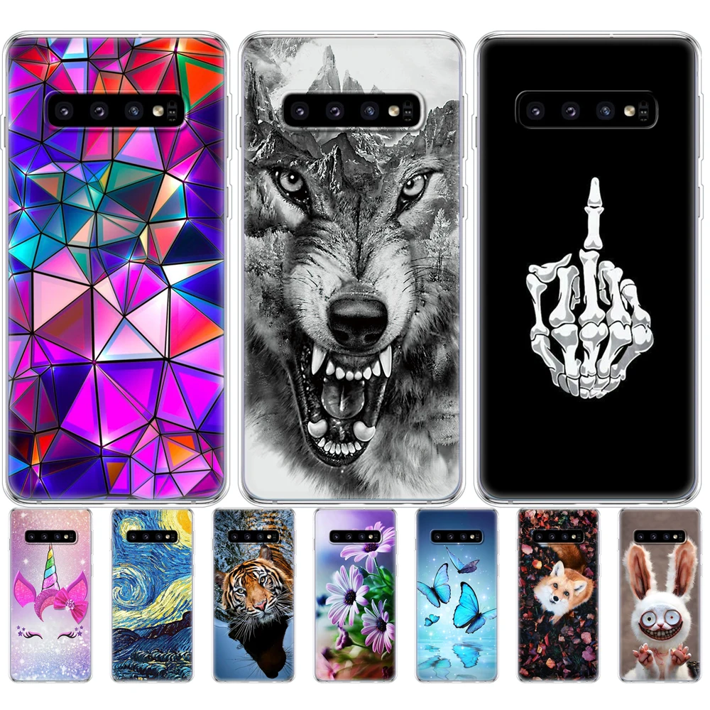 For Samsung Galaxy S10 Case S10Plus Case Silicone TPU Cover Phone S10 E Cases On For Samsung S10 Plus G975F S 10 SM-G973F marble