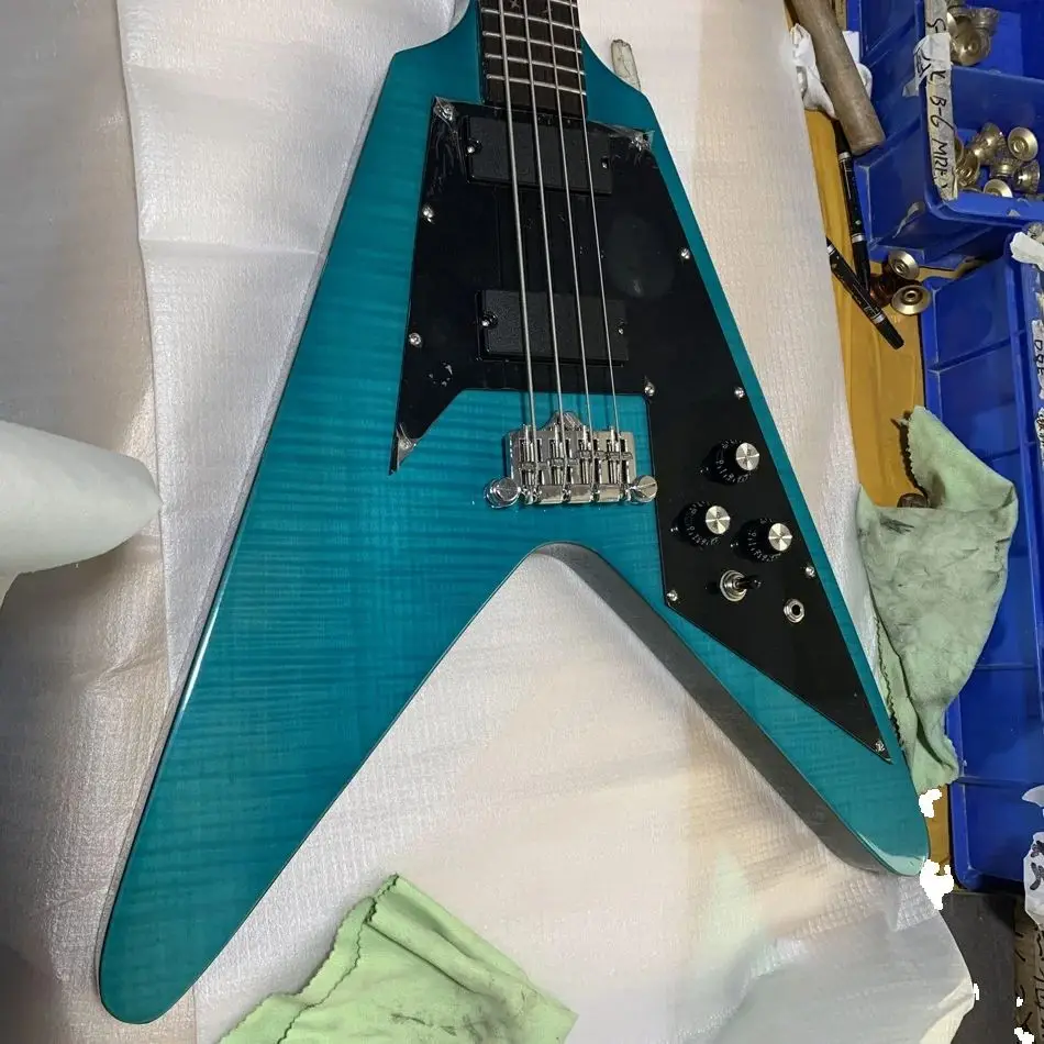 Customized 4-series electric guitar, rosewood fingerboard, star and moon inlay