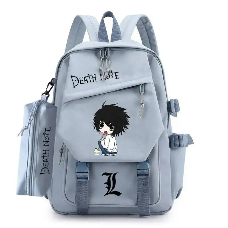 

Anime Game Blue Death Note Desu Noto Student Teens School Bags Large Capacity Mochilas Backpacks For Gift