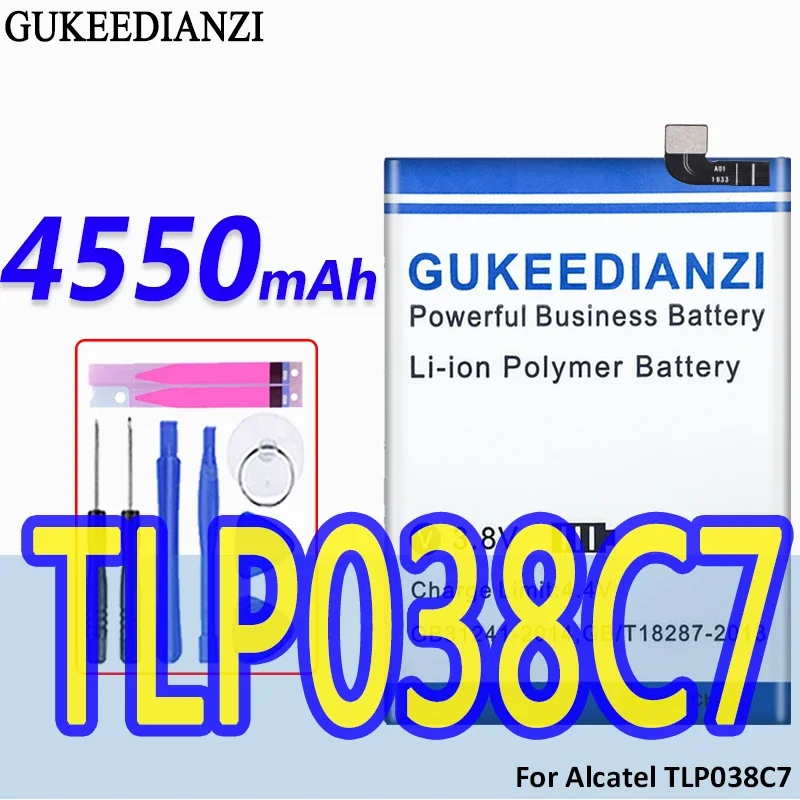 High Capacity GUKEEDIANZI Battery  4550mAh for Alcatel TLP038C7 Mobile Phone Batteries