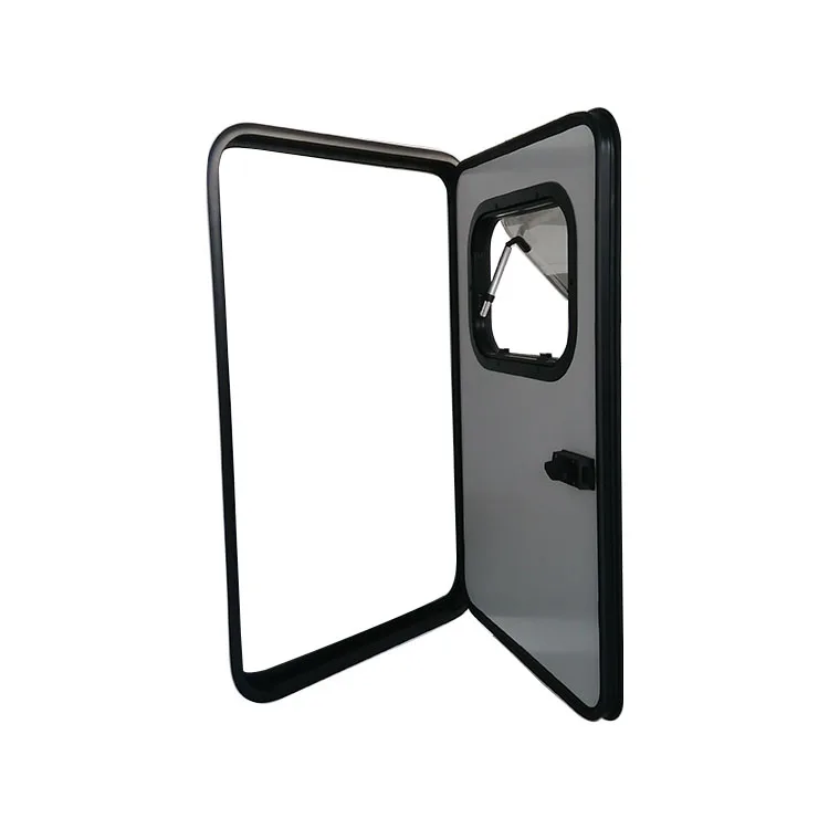 Top Sale Aluminum Alloy Single Point Lock Rv Camper Trailer Door With Extrapolation Window view 4
