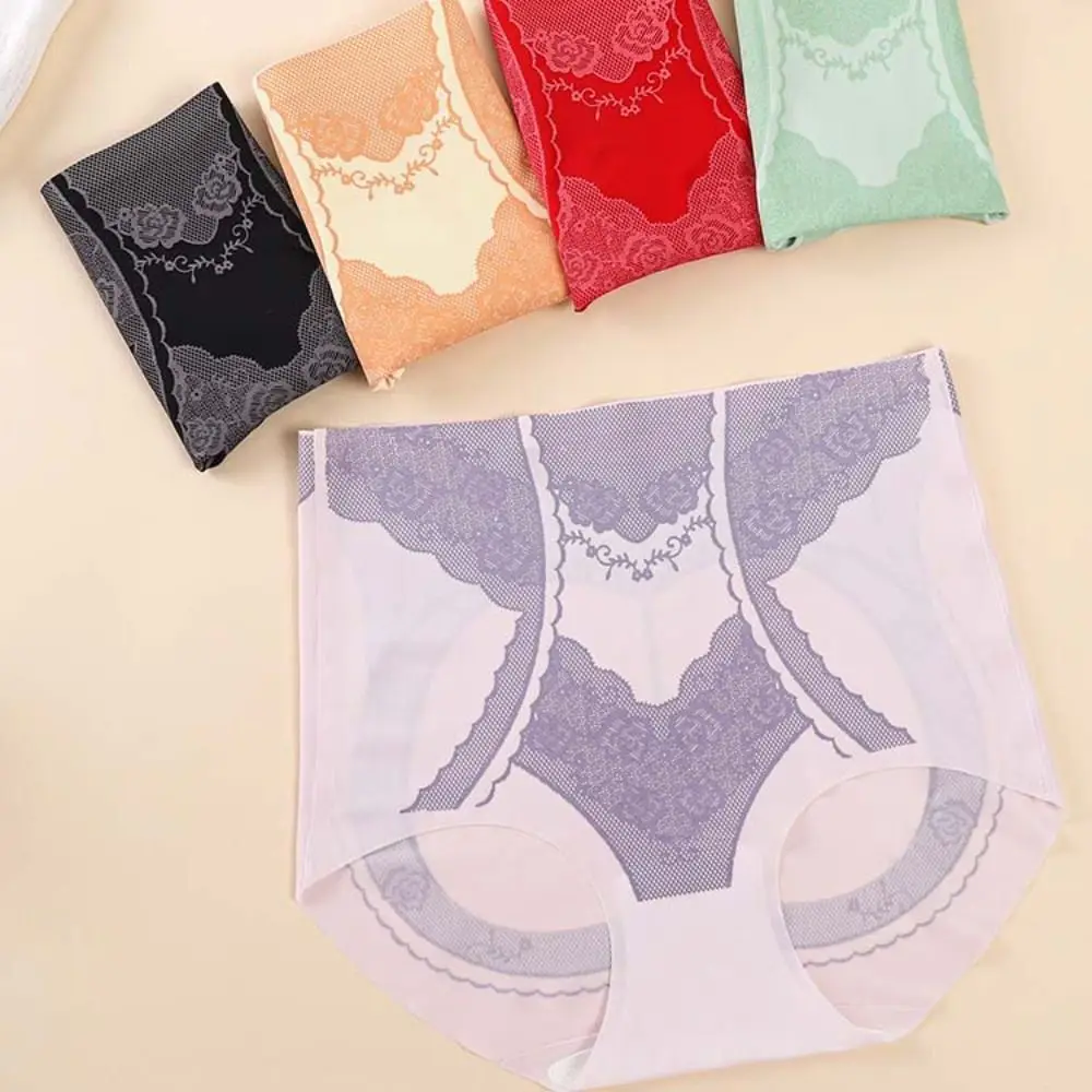 

Comfortable Ice Silk Slimming Shapewear Traceless Shapers Tummy Control Underwear Mid Waist Lingerie Butt Lifting Panties Female