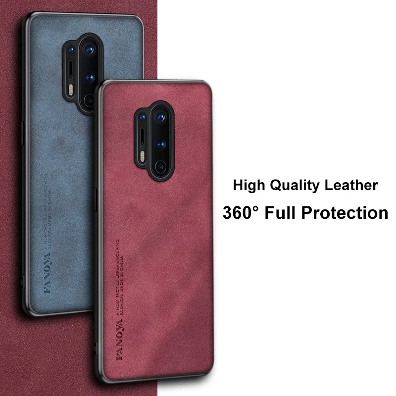 For OnePlus 8 T 8Pro 5G One Plus 8 Pro OnePlus8 Coque Luxury Leather Case For OnePlus 8 Pro 8T Cover Matte Silicone Phone Case