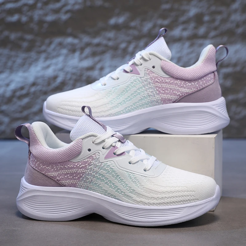 

Running Shoes Women Thick-soled Lightweight Breathable Anti-slip Casual Shoes Women Comfortable Soft Sports Shoes Women