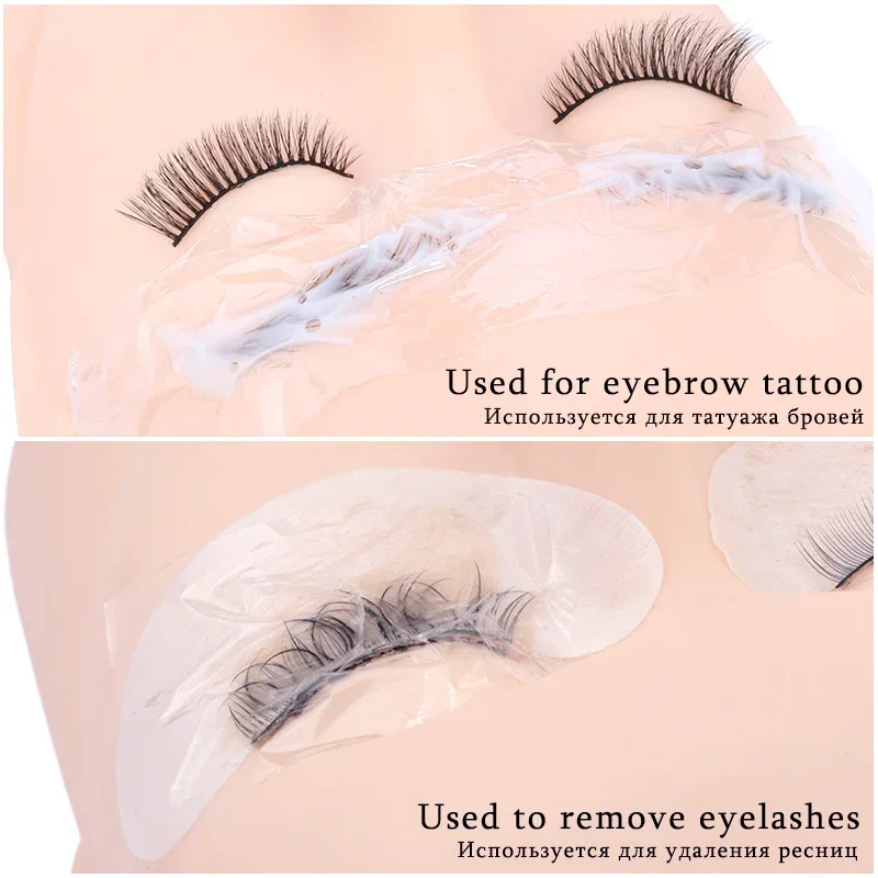 1 rollo de 200M para uso de ojos, envoltura de plástico transparente, película para tatuaje de cejas, extensión de pestañas postizas profesional, herramienta de maquillaje permanente para injerto