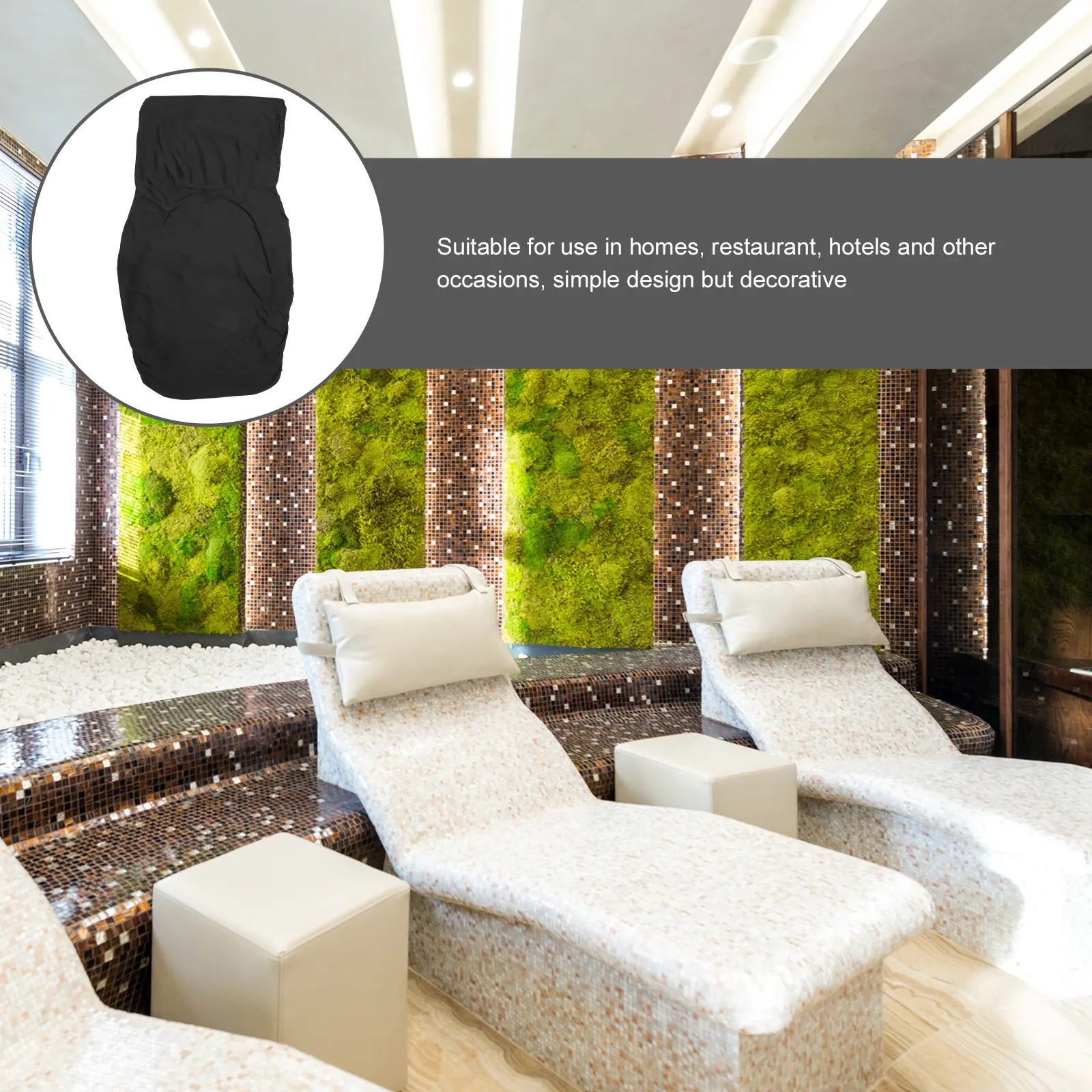Chaise Lounge Couch Cover Easy Update Old Style Furniture Decorate Space Wear Resistance Long Time Use