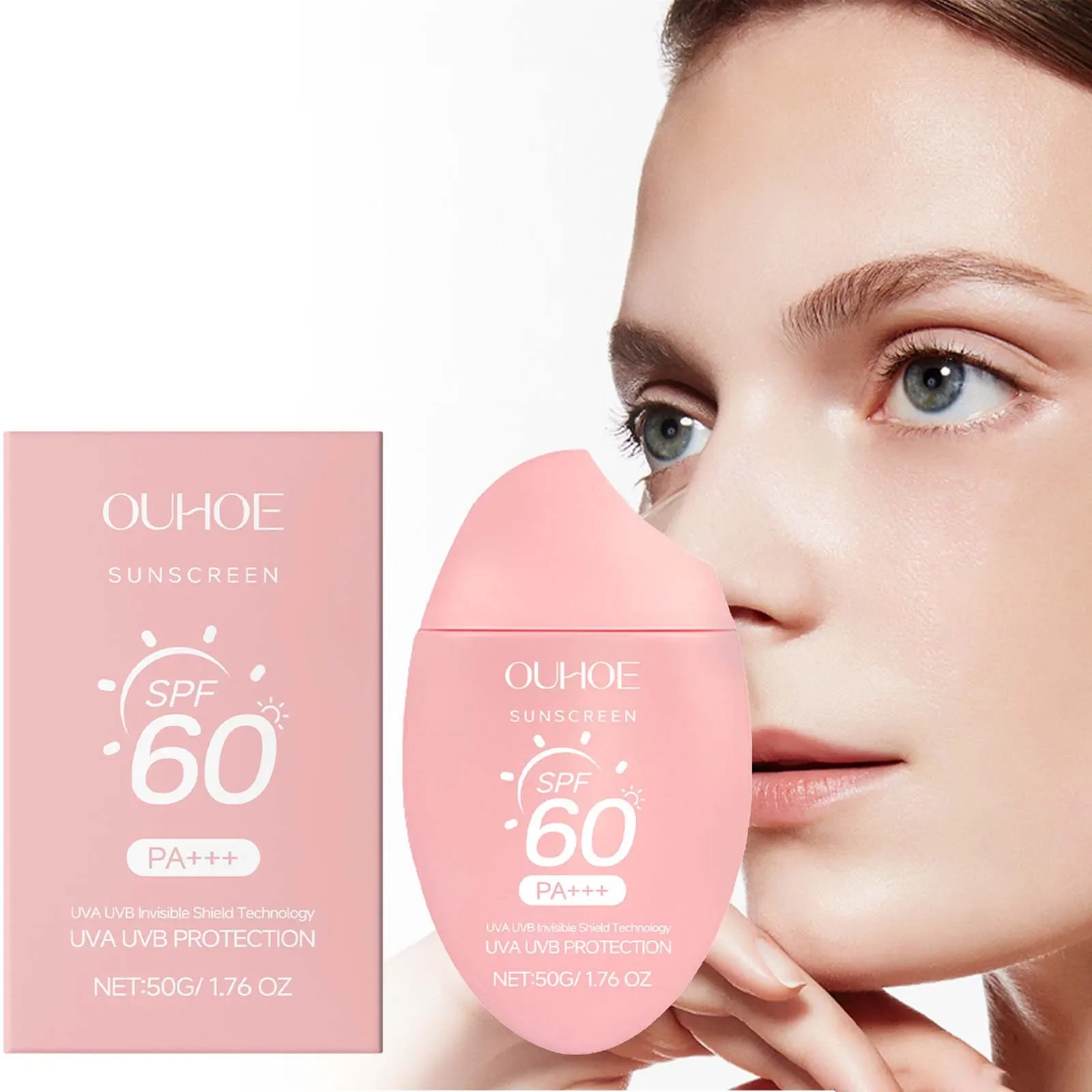 

Outdoor Sunscreen SPF60 PA+++ UV Protecter Instant Film Sunblock Oil-control Moisturizing Brightening Protective Cream For Face