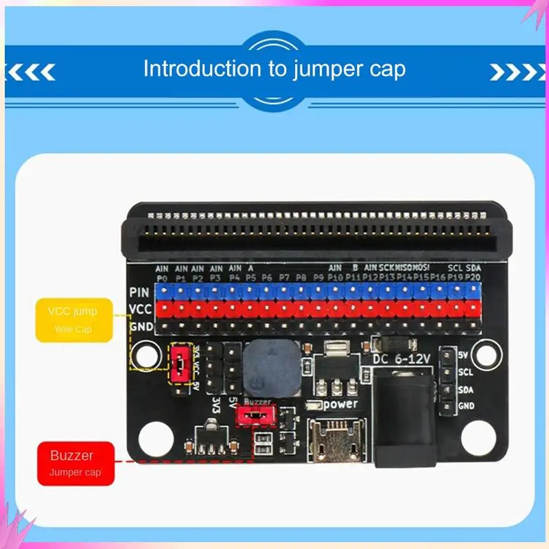 B50C 1 قطعة لوح تمديد لـ Microbit GPIO توسيع Python IO: بت 5 فولت مع على متن الطنان السلبي #1
