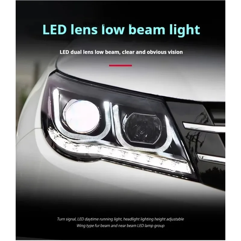 

FT Car Lights foVW Tiguan Headlights 2009-2012 Tiguan LED Projetor Headlamp Daytime Running Light Automotive Accessories