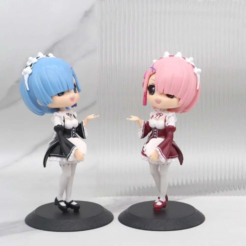 

Anime character Re: Zero-Starting Life In Another World figurine, Ram and Rem cute maid costume figurine model desktop ornament