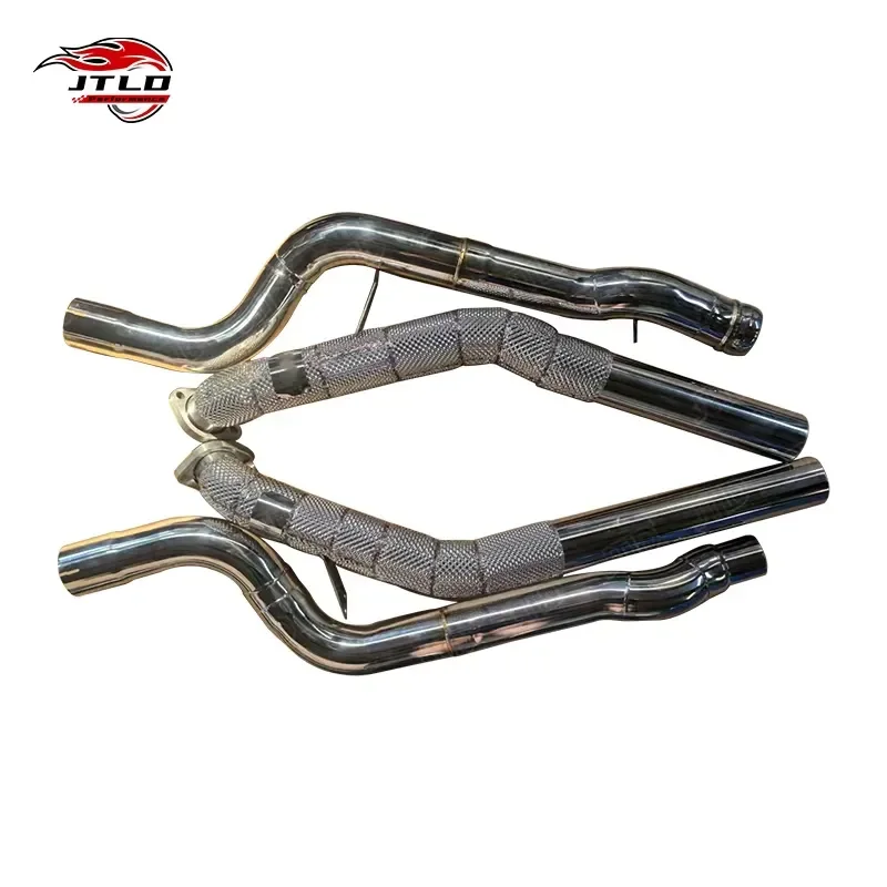 JTLD 304SS High Performance 304ss Exhaust DownPipe for Mercedes W212 E550 V8 4-MATIC AWD 4WD 4.7