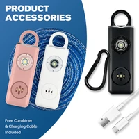 130dB Rechargeable Personal Alarm Keychain, LED Flash Emergency Security Alarm Portable Self-Defense Device for Women Student 5