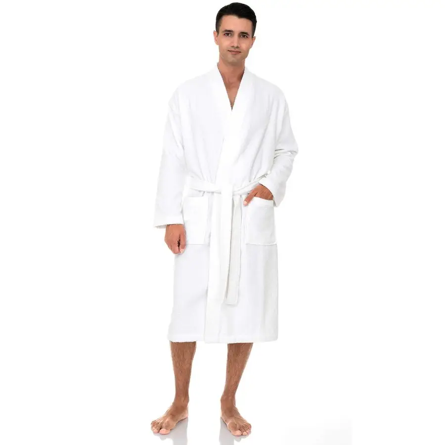 

Robe Cotton Terry Cloth Bathrobe Soft Towel Bath Robe for Men XS to 3X