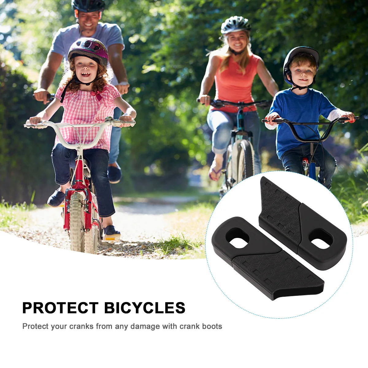 

1 Set Bike Crank Boots Crankset Protector Cover Crank Arm Sleeve Pedal Gear Boot Protective Cap For Bicycle Durable Scratch