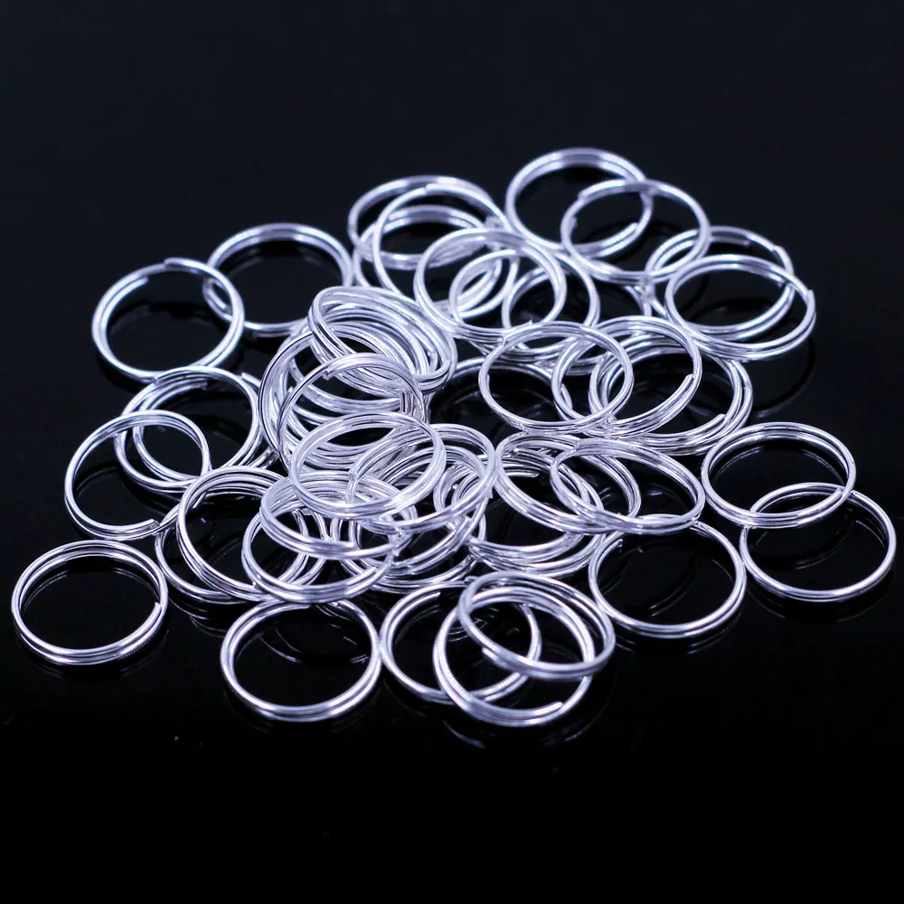 

2500Pcs Silver Plated Alloy Round Double Loops Split Jump Rings 16x1mm