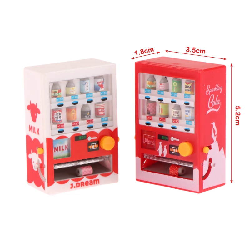 Miniaturowe zabawki dla lalek Mini automat do napojów Mini automat do sprzedaży napojów dla dzieci Puzzle zabawka losowy kolor