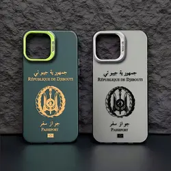 Djibouti Passport Phone Case For iPhone 16 15 14 13 12 11 mini Pro Max X XR XSMAX 8 7 Plus Anti Fall Matte Back Cover