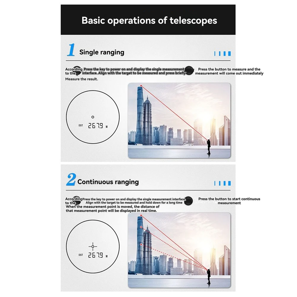 أداء مستقر-متعدد الوظائف جولف ليزر Rangefinder 600 متر قابلة للشحن ليزر مقياس مسافات مع قفل سارية العلم والمنحدر Co