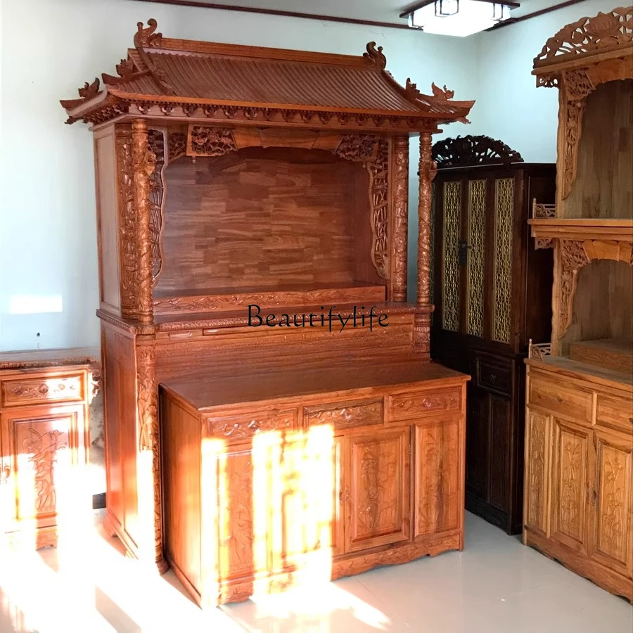 

Camphor wood Buddhist cabinet, household shrine shrine