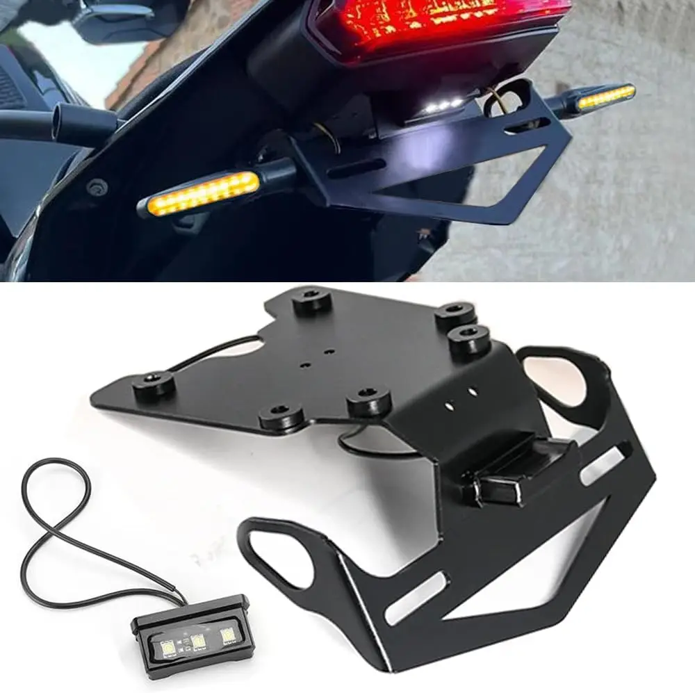 

Motorcycle License Plate Holder Bracket for Yamaha Tenere 700 XTZ 700 T700 T7 2019-2024 LED Light Tail Tidy Fender