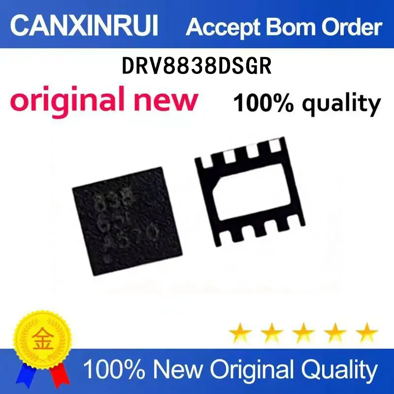 

(5-100 Pieces) Brand new original DRV8838DSGR silk screen 838 WSON-8 spot chip IC