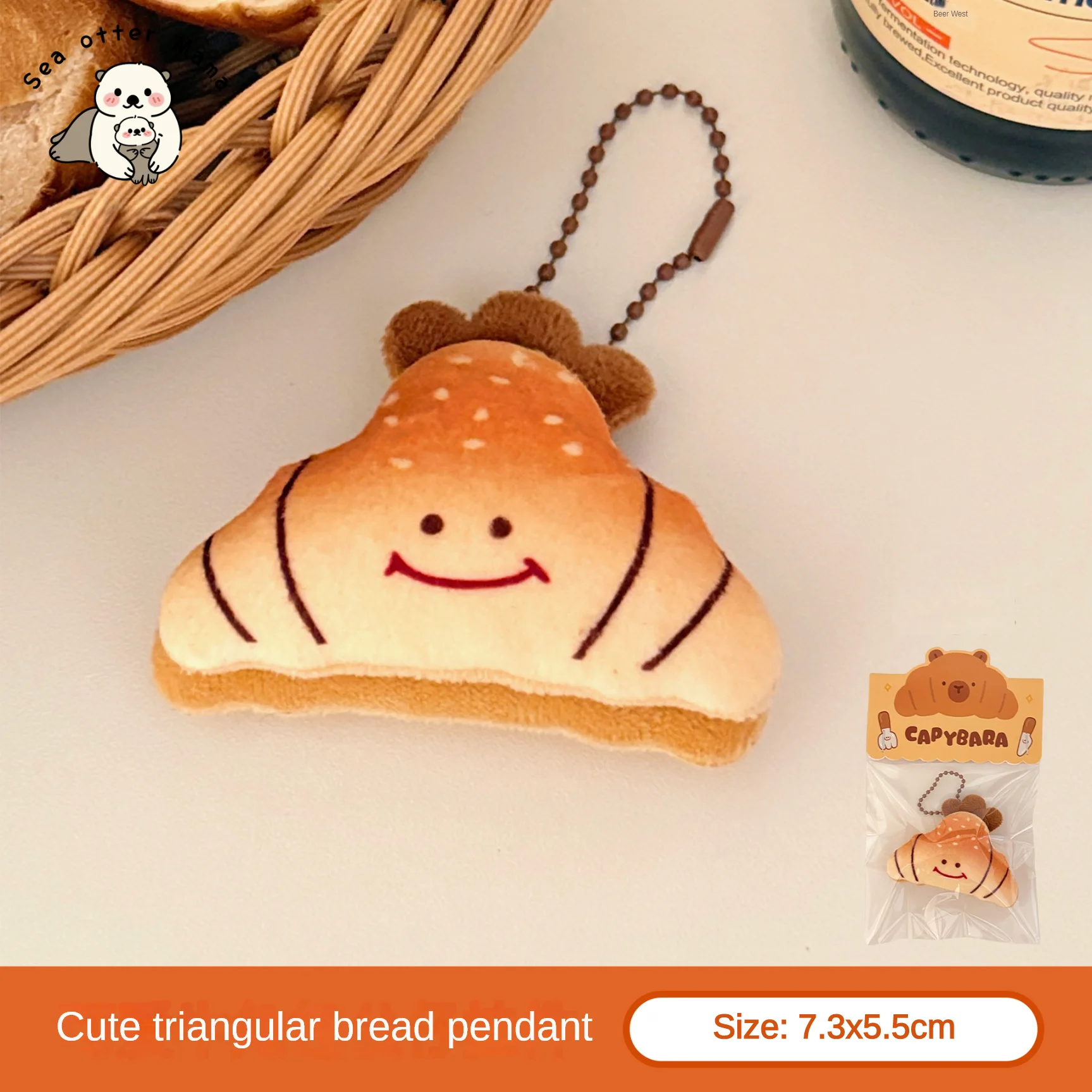 Creative Food Bread Doll Pendant Key Chain