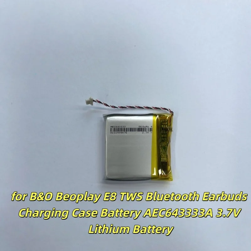 For  B&O Beoplay E8 TWS Bluetooth Earbuds Charging Case Battery AEC643333A 3.7V Lithium Battery