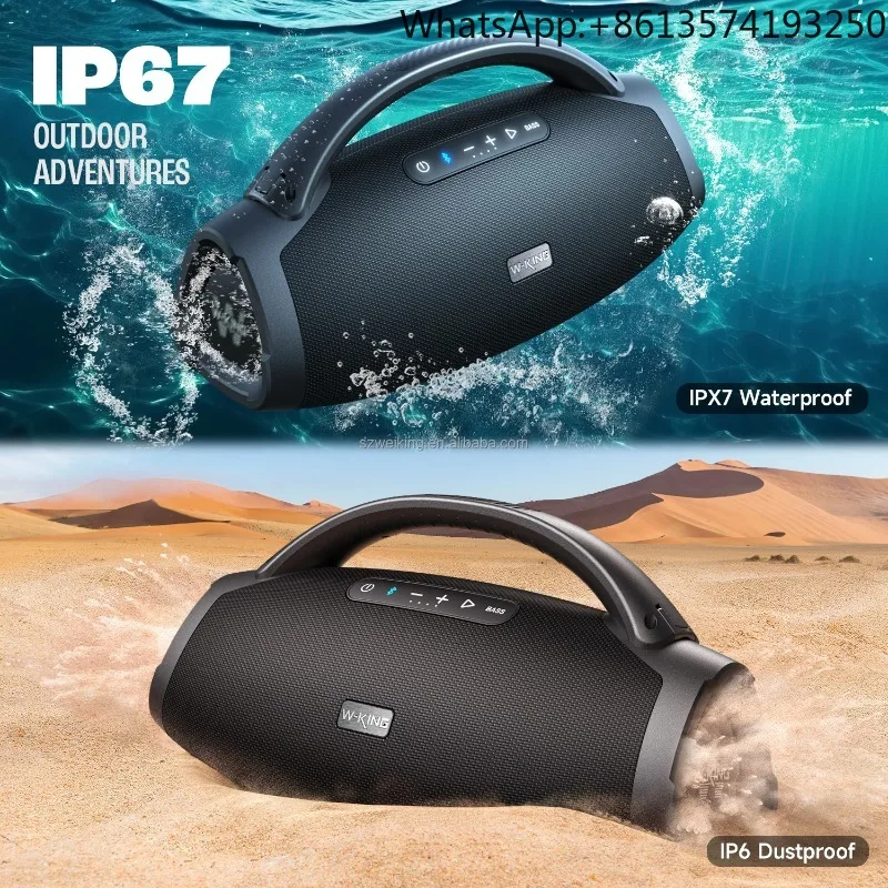 

【Best-selling】US EU STOCK X20 200W RMS Powerful Sound Good Bass IPX7 Waterproof Dustproof Wireless Bluetooth Speaker BoomBox