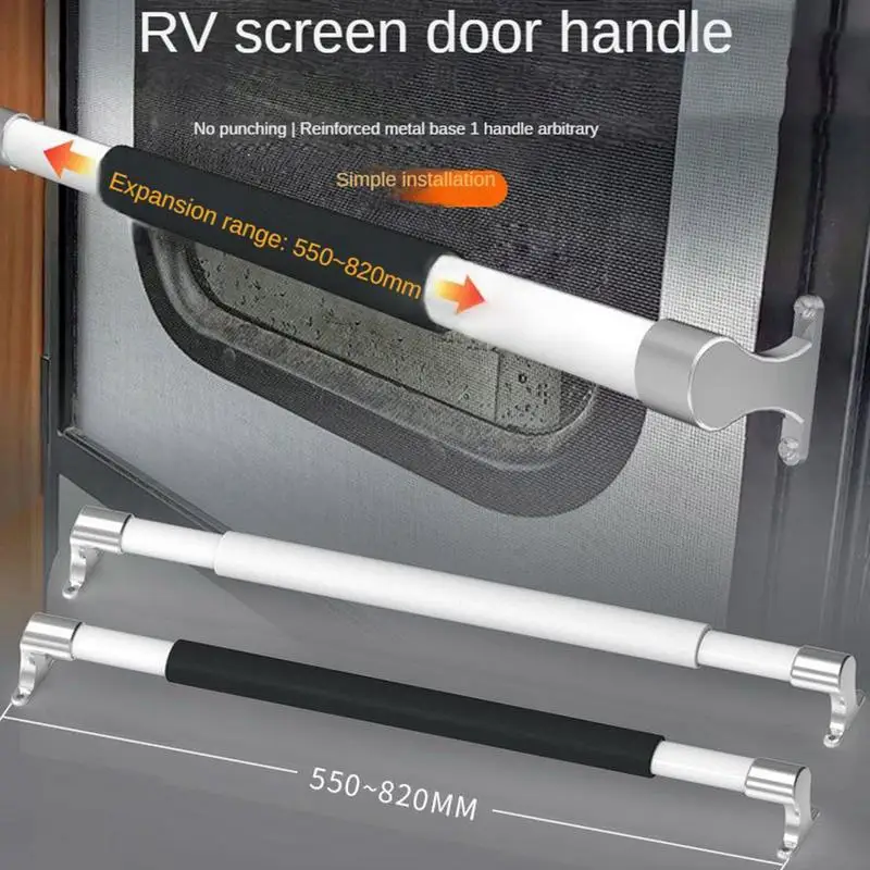 RV Screen Door Crossbar Handle Adjustable RV Screen Door Handle RV Screen Door Bar For Women Men Adults Most RV Screen Door