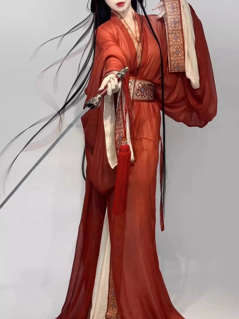 

China Hanfu women's Ancient Weijin Dynasty Women Graceful Chinese Vintage Ancient Princess Dress Set Cosplay Clothing Hanfu Set