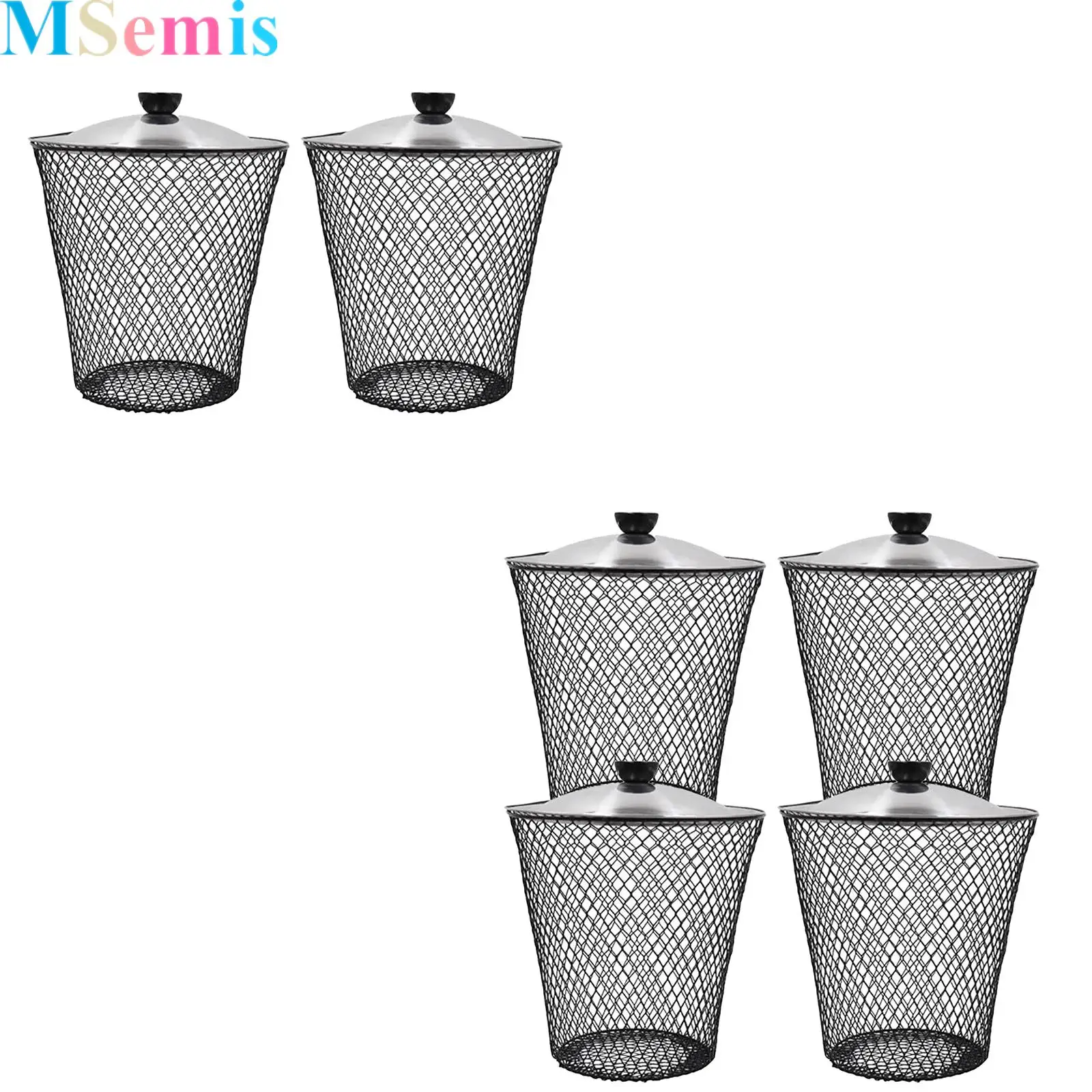 2/4 Sets Underground Compost Basket with Lid Farm Worm Vermicompost Mesh Bin Recycling Kitchen Food Waste for Fertilizer Making