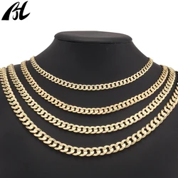 jewelry wholesale Custom Cuban link chain Figaro chain 14k de oro laminado cadenas 18k Gold Plated Filled Chains
