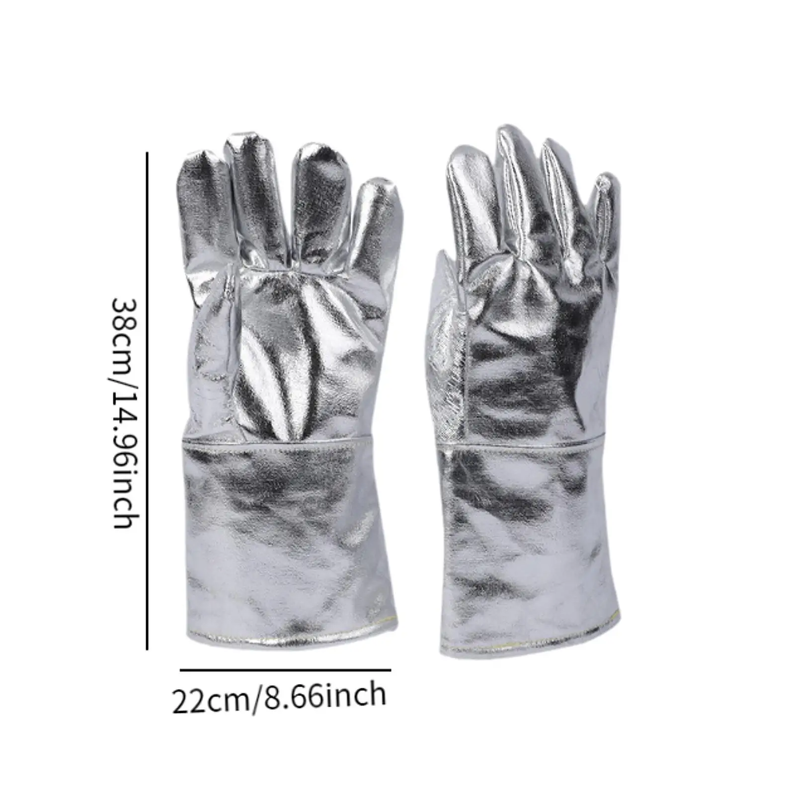 High Temperature Aluminized Gloves Labor Gloves Anti Scald Protection Multifunction Welding Gloves Heat Resistant Gloves