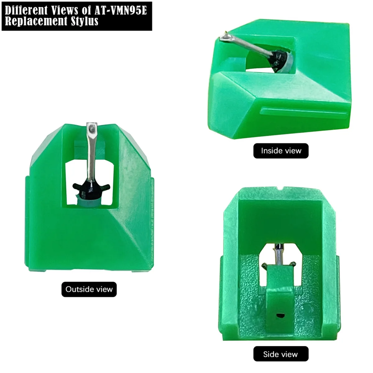 Record Player Needle Replacement for AT-VMN95E Stylus, Elliptical Turntable Needle for Audio-Technica AT-LP120X image 2
