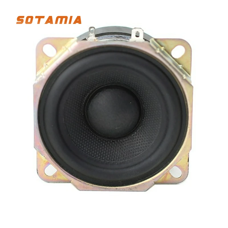 SOTAMIA 2 Stück 2,25 Zoll Full Range Lautsprecher 4 Ohm 10 W verzogener Winkel Verbundwolle Kegel Lautsprecher Bluetooth Lautsprecher Reparatur
