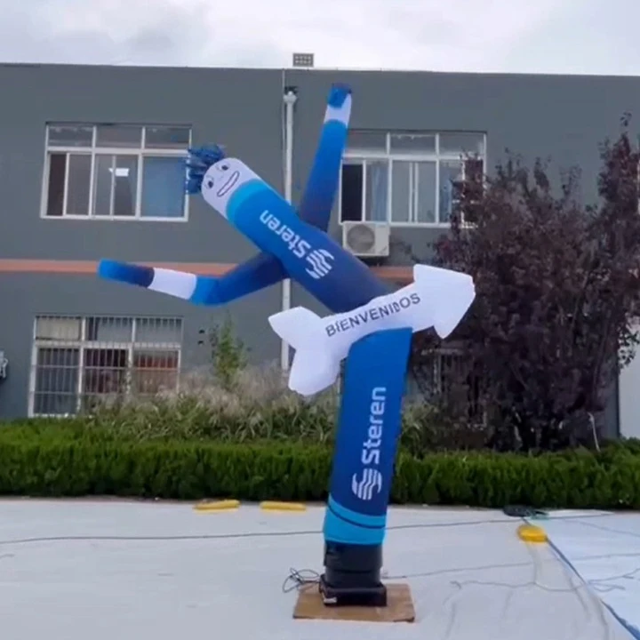 New Design Advertising Inflatable Airdancer Funny Custom Inflatable Tube Man Tall Inflatable Sky Dancer with Arrow